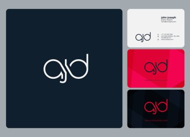 Logo Ajd, kartvizit için şablon mektup 