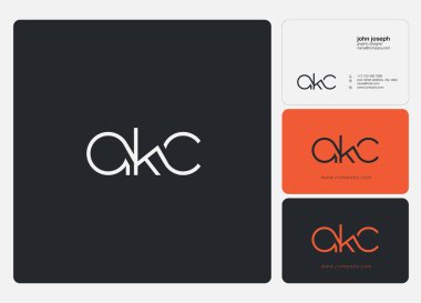 Logo Akc, kartvizit için şablon mektup 