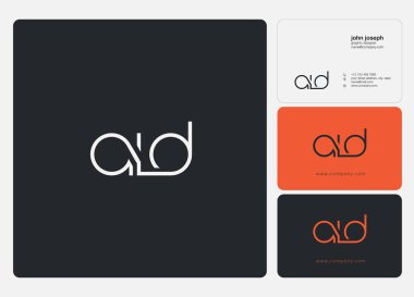 Logo Ald, kartvizit için şablon mektup 