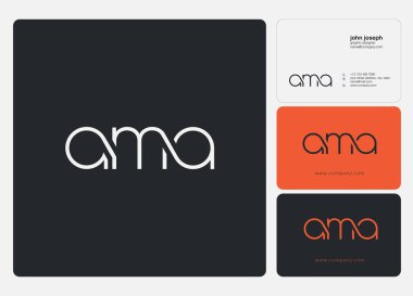 Logo Ama, kartvizit için şablon mektup 