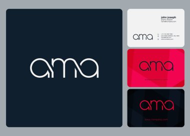 Logo Ama, kartvizit için şablon mektup 