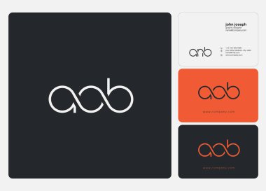 Logo Aob, kartvizit için şablon mektup 