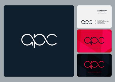 Logo Apc, kartvizit için şablon mektup 