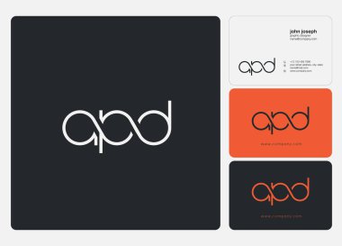 Logo Apd, kartvizit için şablon mektup 
