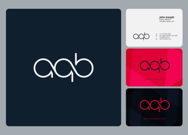 Logo Aqb, kartvizit için şablon mektup 