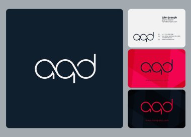 Logo Aqd, kartvizit için şablon mektup 