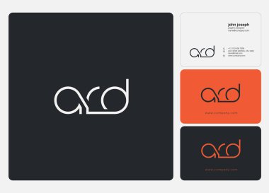 Logo Ard, kartvizit için şablon mektup 