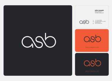 Logo Asb, kartvizit için şablon mektup 