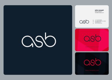 Logo Asb, kartvizit için şablon mektup 