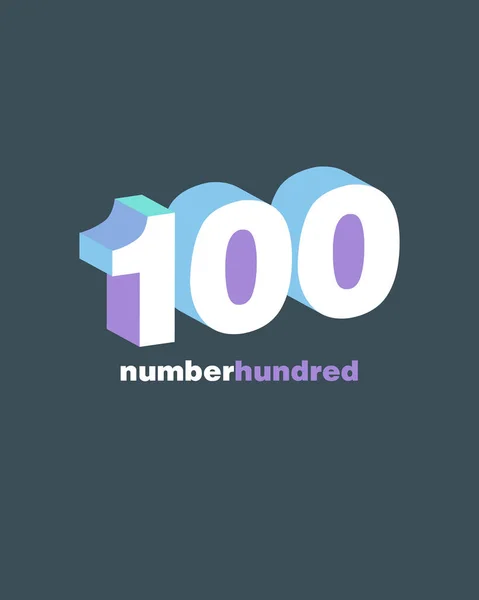 Лінійний Цифровий Логотип 100 Номер Геометричний Фірмовий Стиль Векторні Ілюстрації — стоковий вектор