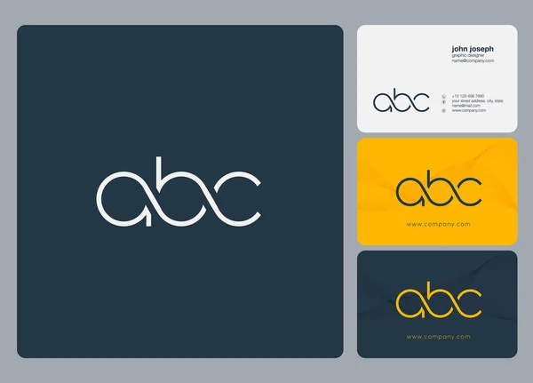 Letters Logo Abc Template Business Card — Stock Vector