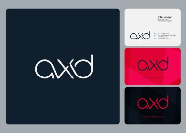 Logo Axd, kartvizit için şablon mektup 