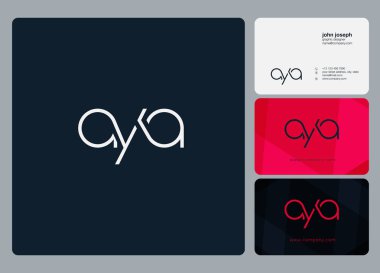 Logo Aya, kartvizit için şablon mektup 