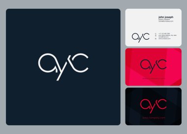 Logo Ayc, kartvizit için şablon mektup 