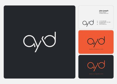 Logo Ayd, kartvizit için şablon mektup 