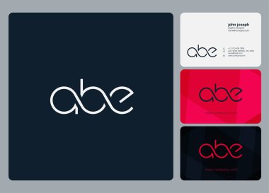 Logo Abe, kartvizit için şablon mektup 