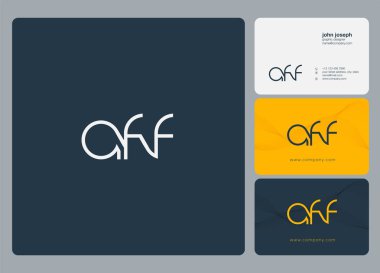 Logo Aff, kartvizit için şablon mektup 