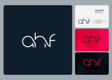 Logo Ahf, kartvizit için şablon mektup 