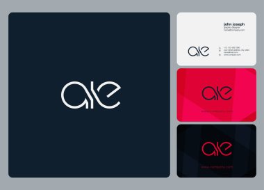 Logo Aie, kartvizit için şablon mektup 