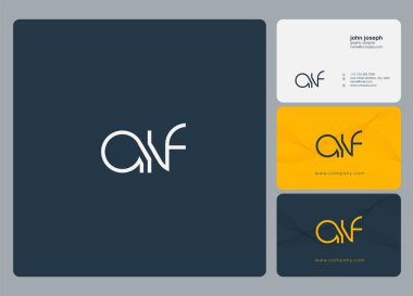 Logo AIF, kartvizit için şablon mektup 