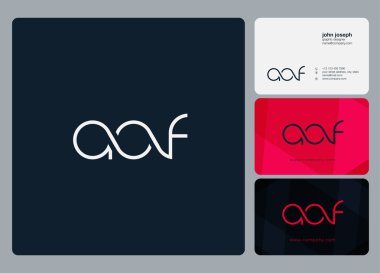 Harf logo, kartvizit için şablon 