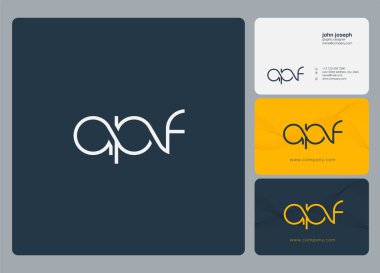 Logo Apf, kartvizit için şablon mektup 