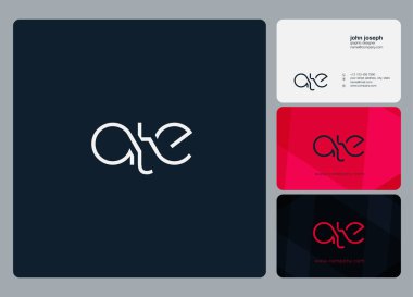 Logo Ate, kartvizit için şablon mektup 