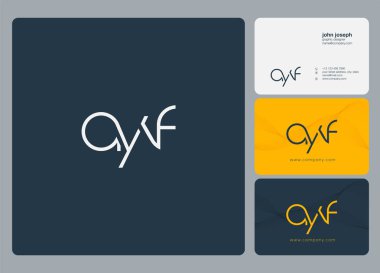 Logo Ayf, kartvizit için şablon mektup 