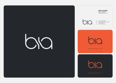 Logo Bia, kartvizit için şablon mektup 