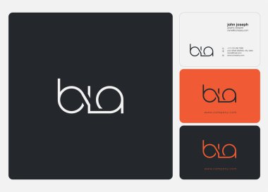 Logo Bla, kartvizit için şablon mektup 