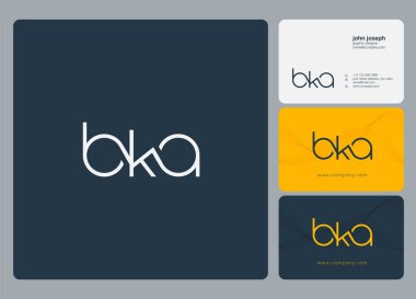 Logo Bka, kartvizit için şablon mektup 