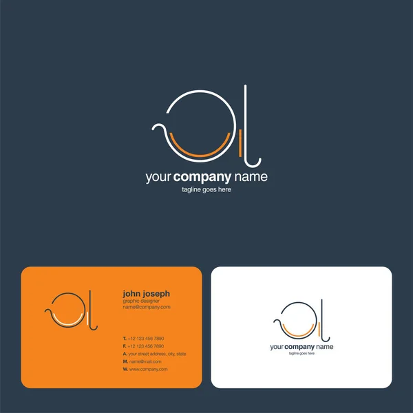 Lettres Logo Modèle Pour Carte Visite — Image vectorielle