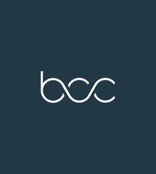 Cartas Logotipo Modelo Bcc Para Banner Negócios —  Vetores de Stock
