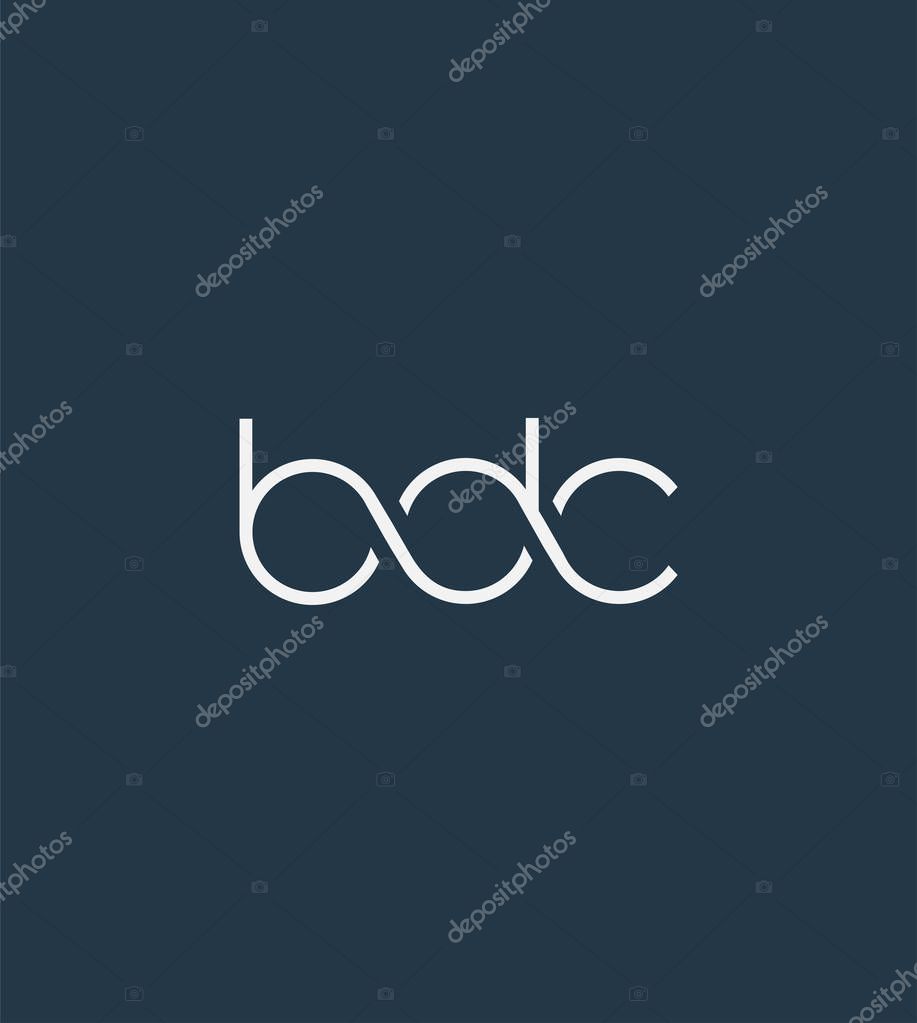 Letters logo BDC template for business banner