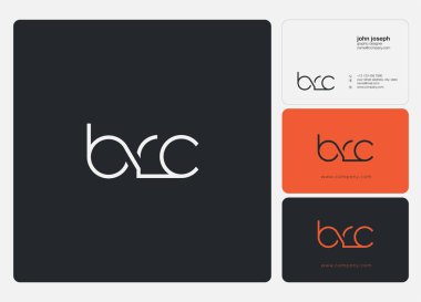 Harf logo Brc şablonu kartvizit için 