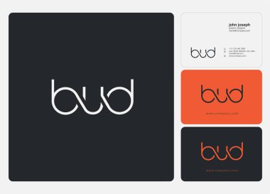 Harf logo Bud şablonu kartvizit için 
