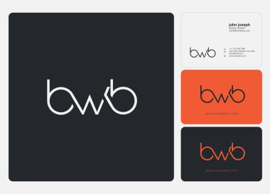 Harf logo Bwb şablonu kartvizit için 
