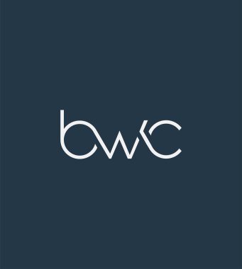 Harf logo Bwc şablon iş afiş için