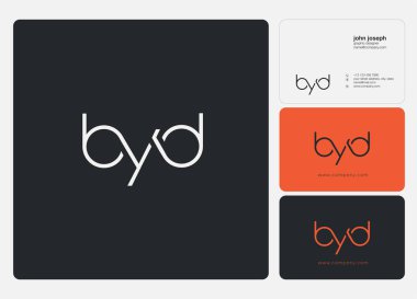 Harf logo Byd şablonu kartvizit için 