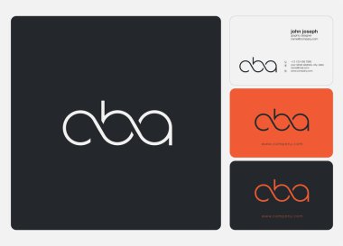 Harf logo Cba şablonu kartvizit için 