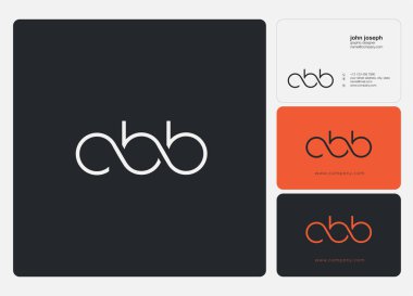 Harf logo Cbb şablonu kartvizit için 