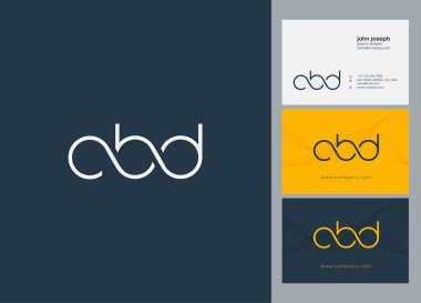 Harf logo Cbd şablonu kartvizit için 