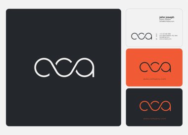 Harf logo Cca şablonu kartvizit için 