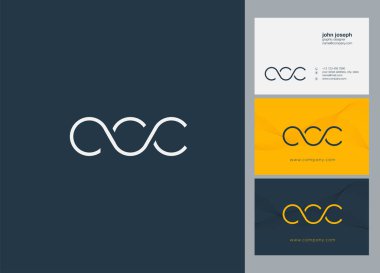 Harf logo Ccc şablonu kartvizit için 