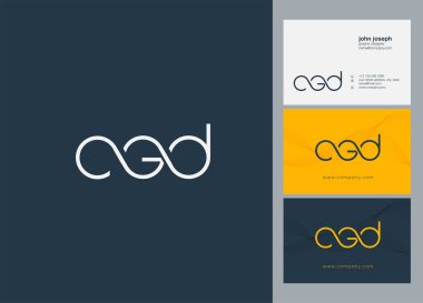 Harf logo Cgd şablonu kartvizit için 