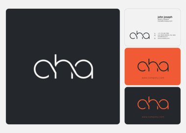 Harf logo Cha şablonu kartvizit için 