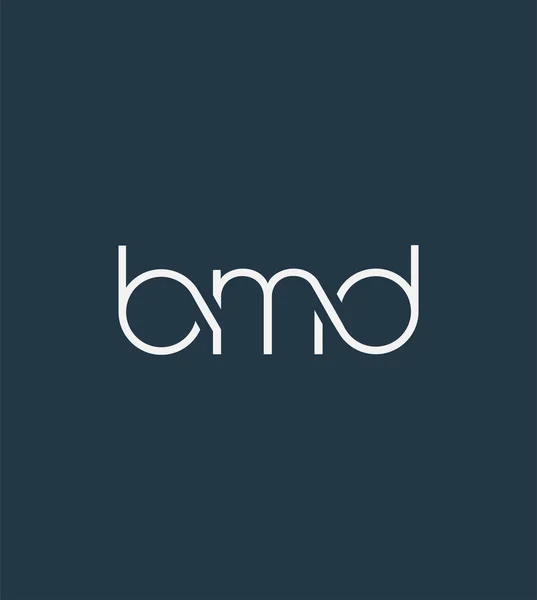 Listów Logo Bmd Szablon Dla Firmy Banner — Wektor stockowy