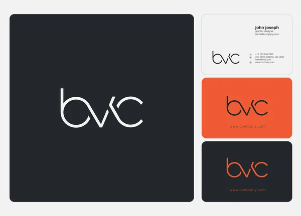 Letras Logo Bvc Plantilla Para Tarjeta Visita — Vector de stock