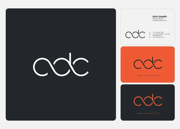 Cartas Logotipo Modelo Cdc Para Cartão Visita —  Vetores de Stock