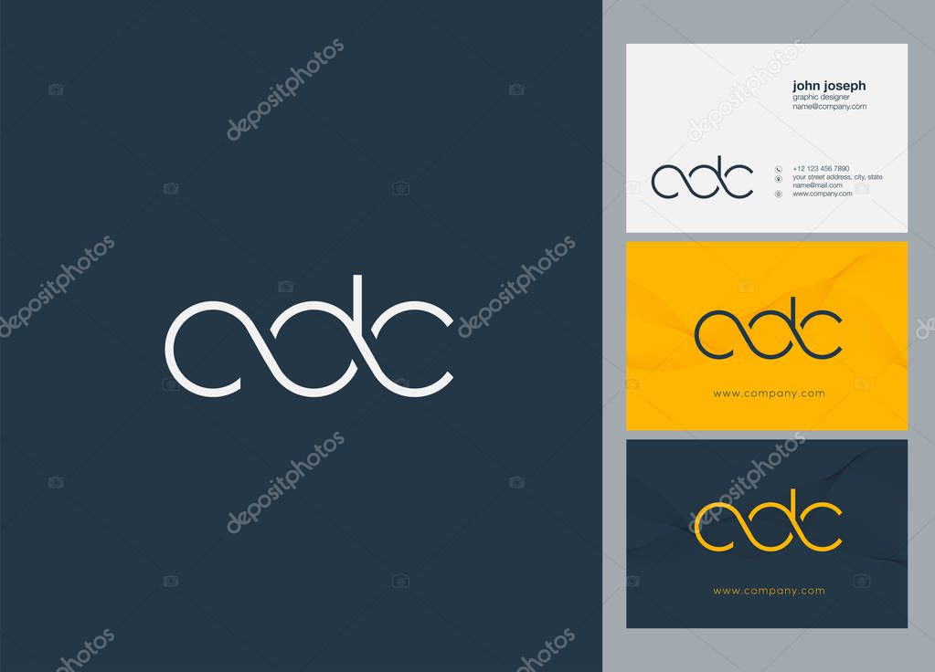 Letters logo CDC template for business card